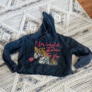 Country Deep Cropped I Would Die For You Hoodie